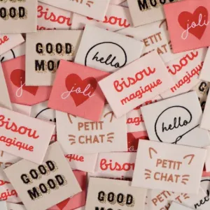 Assortiment Etiquettes tissées « Cozy » IKATEE