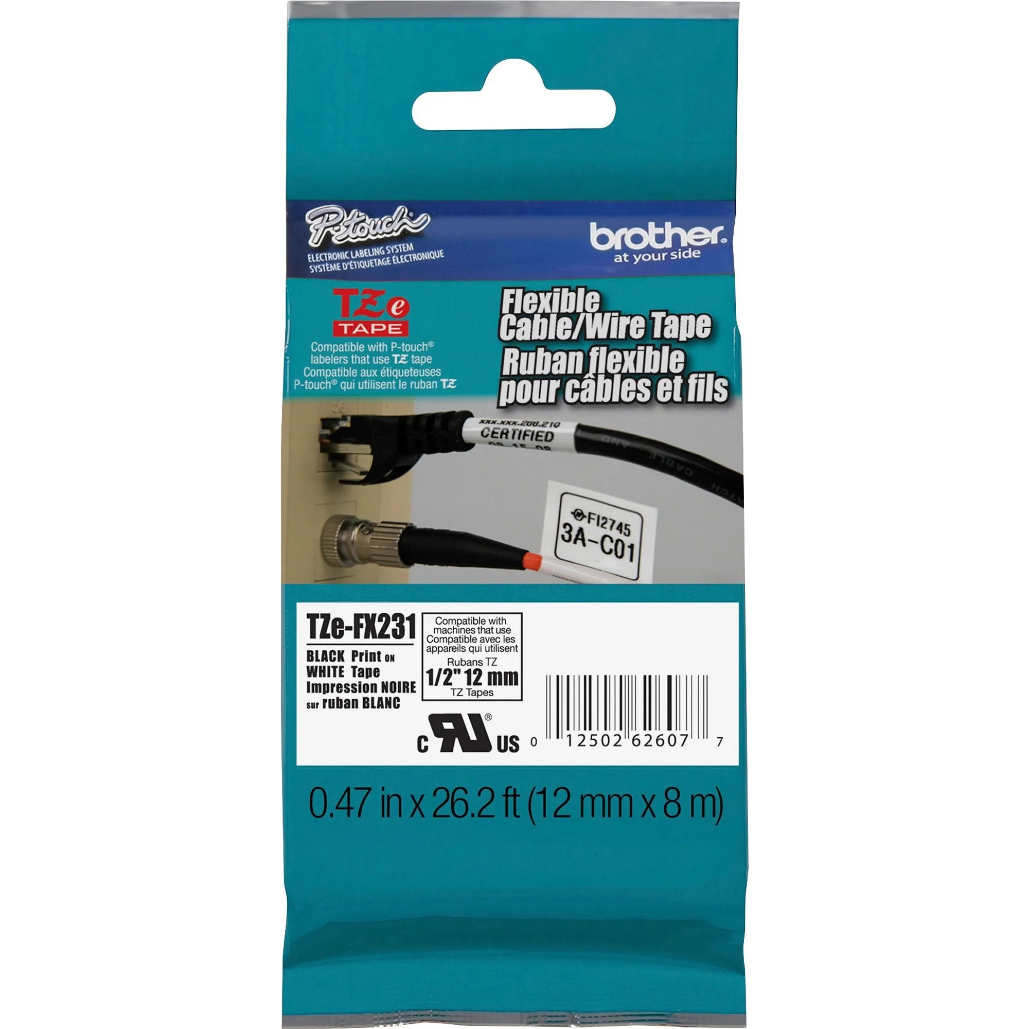 Brother Flexible Cable/Wire TZe ID Tape
