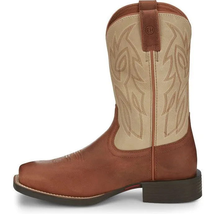 Justin Men's Canter 11" Steel Toe Slip Resist Western Work Boot -Brown- SE4511