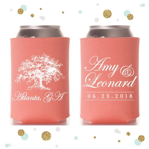 Oak Tree - Wedding Can Cooler #77R