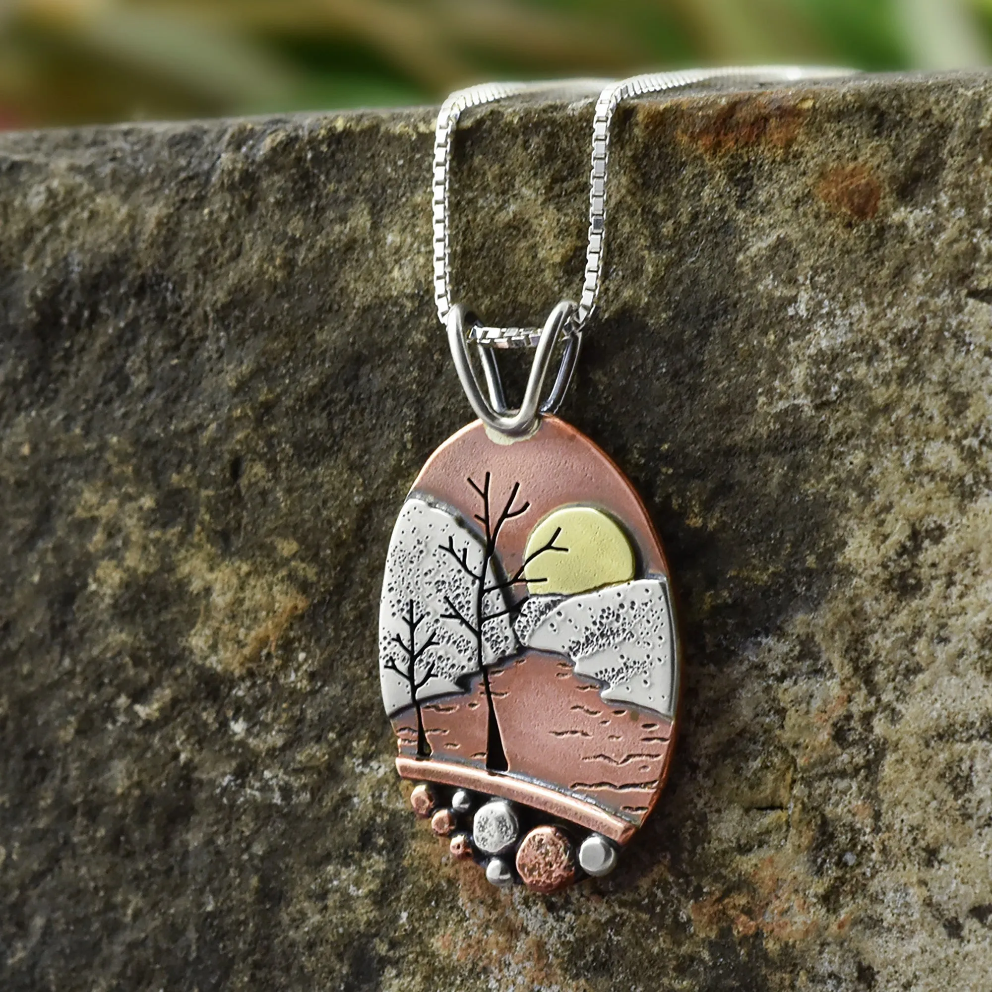 Sunset on Dead River Pendant