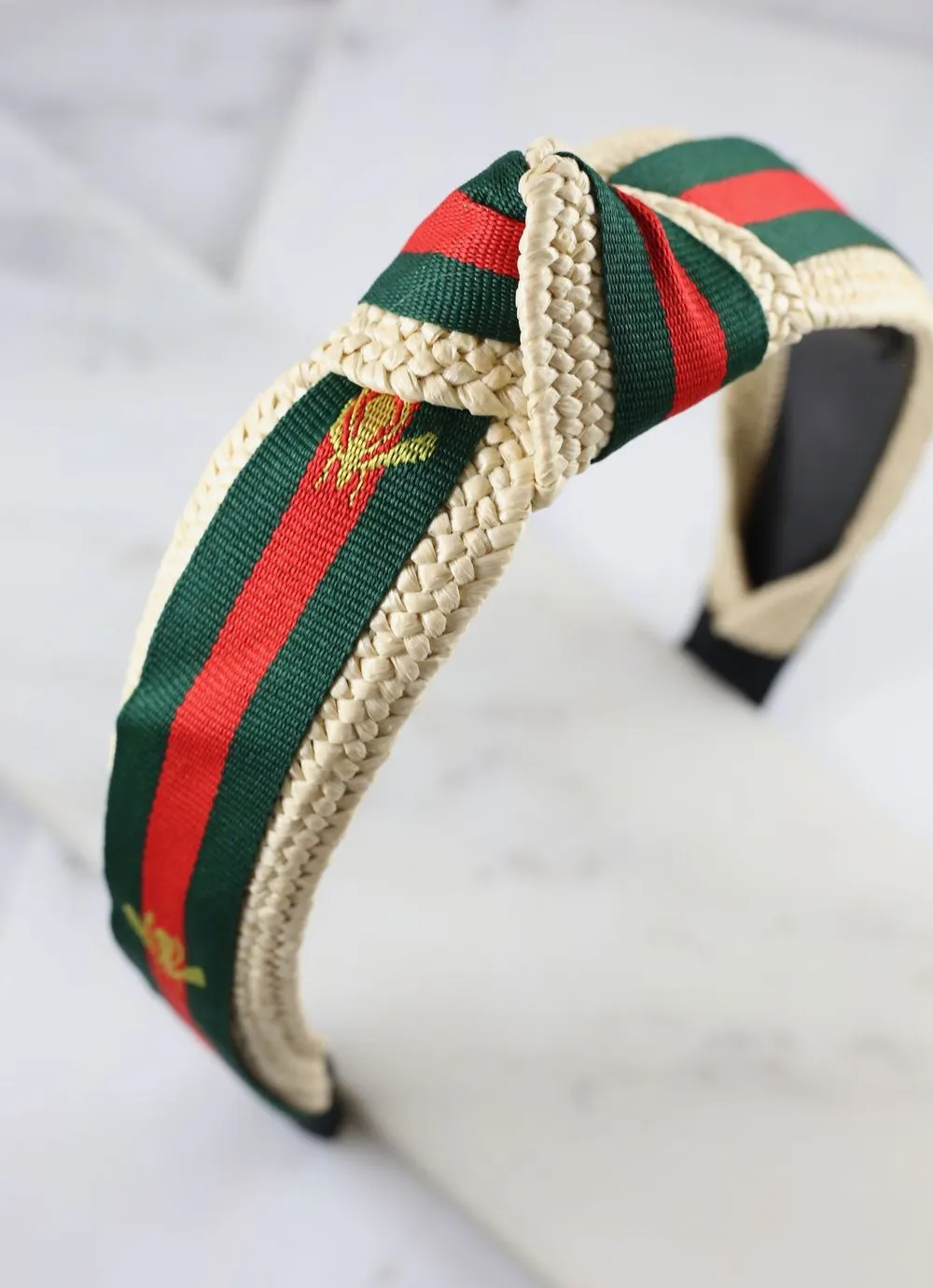 Woven Rattan Bee Headband