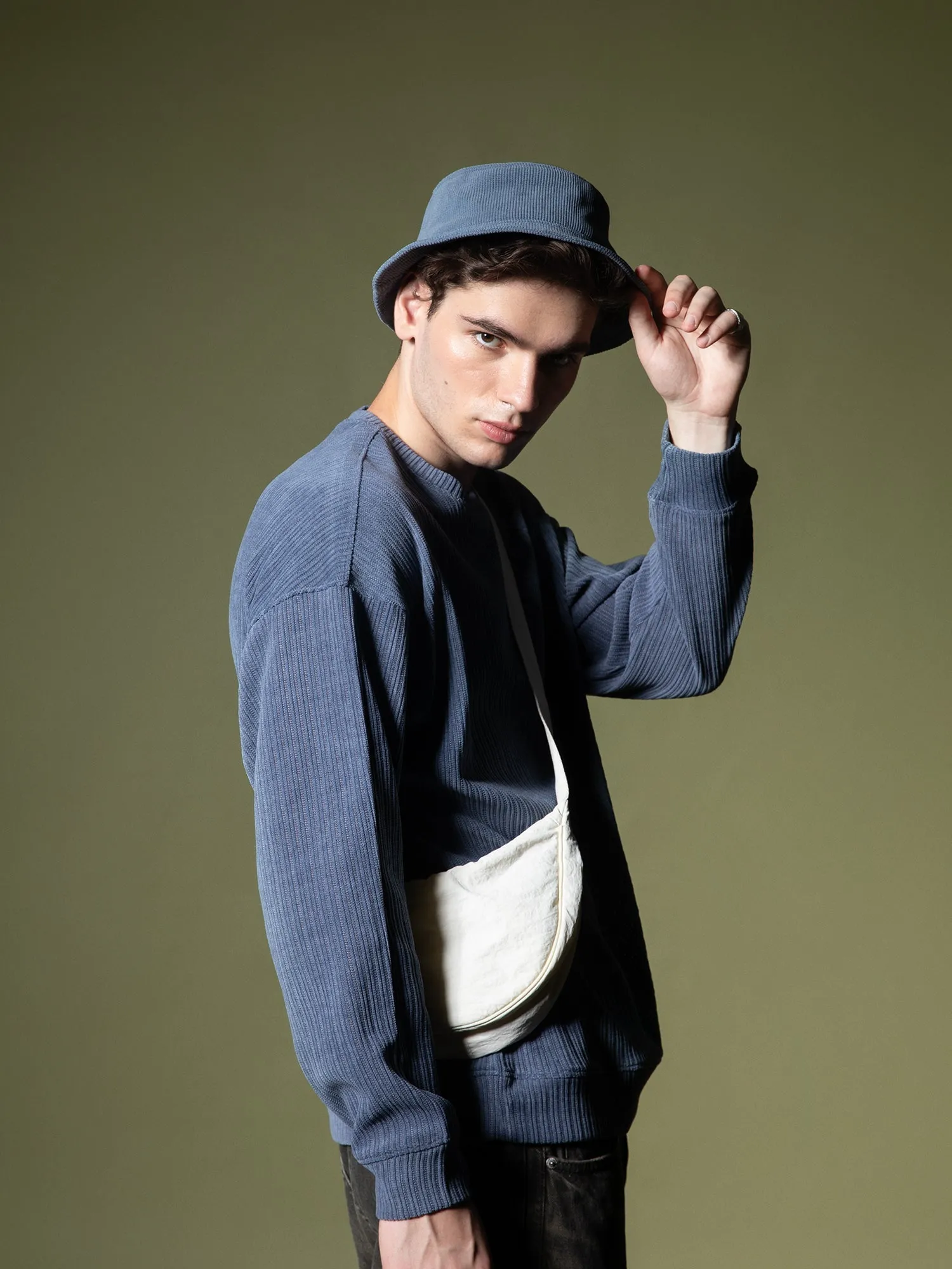 Woven texture sweatshirt